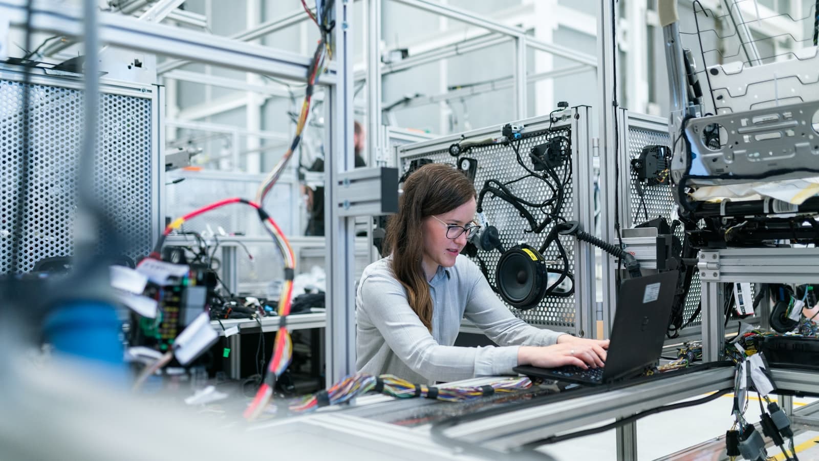 Engineers collaborating on technical infrastructure